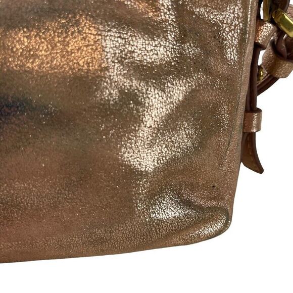 Fossil Womens Small Rose Gold Crossbody Purse Shoulder Bag Leather "Stained" - Picture 10 of 16